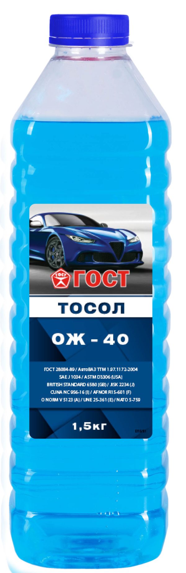 Тосол А-40 ГОСТ ОЖ-40   1,5кг. /кор.8шт./