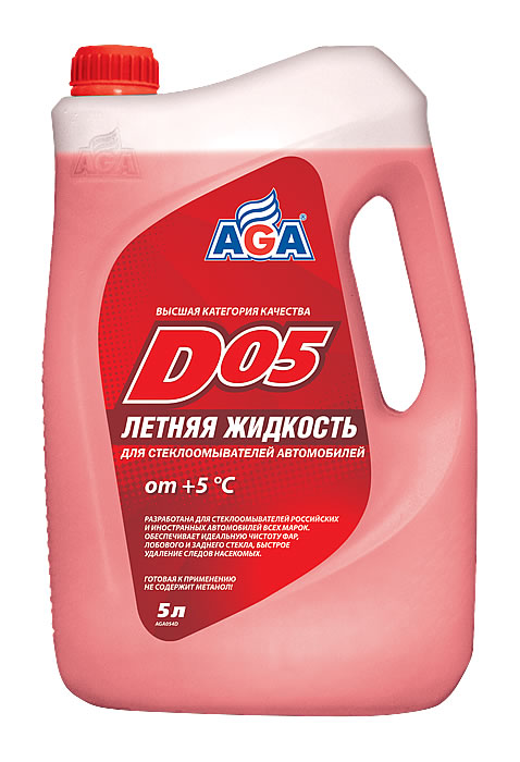 Омыватель стёкол летний (готовая к применению) “D05” AGA   4л. /кор.3шт./ AGA110D