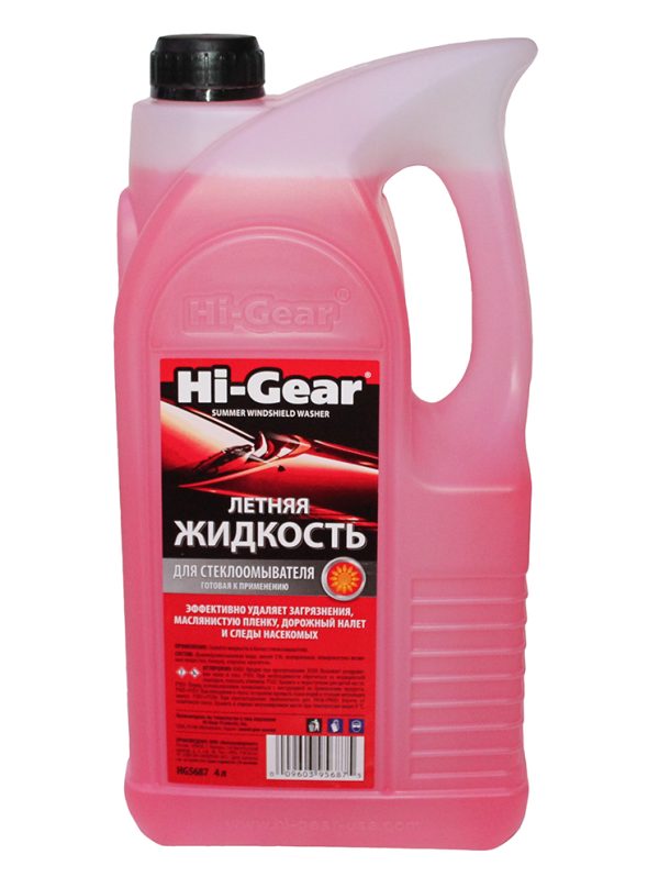 Омыватель стёкол летний Summer windshield washer HI-GEAR 4л. /кор.3шт./ HG5687