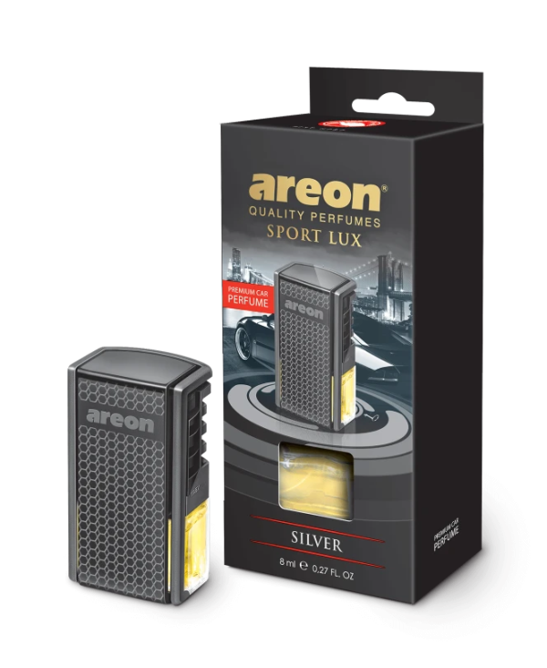 Освежитель Areon CAR box BLACK STYLE / Silver  (серебро) на дифлектор /12шт./ 704-022-MBLS (AC-02)