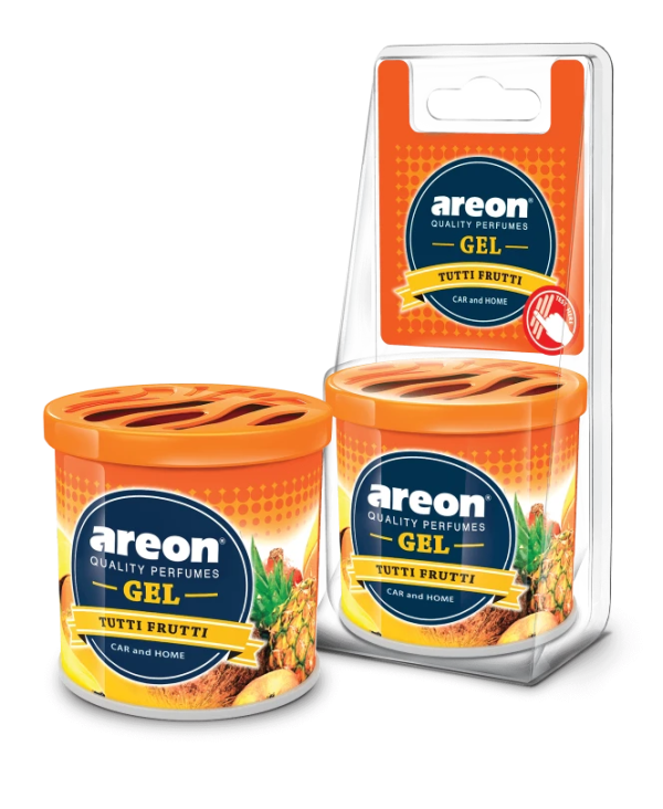 Освежитель Areon GEL CAN Blister / Tutti frutti /блок 6шт./кор.72шт./ GCB08