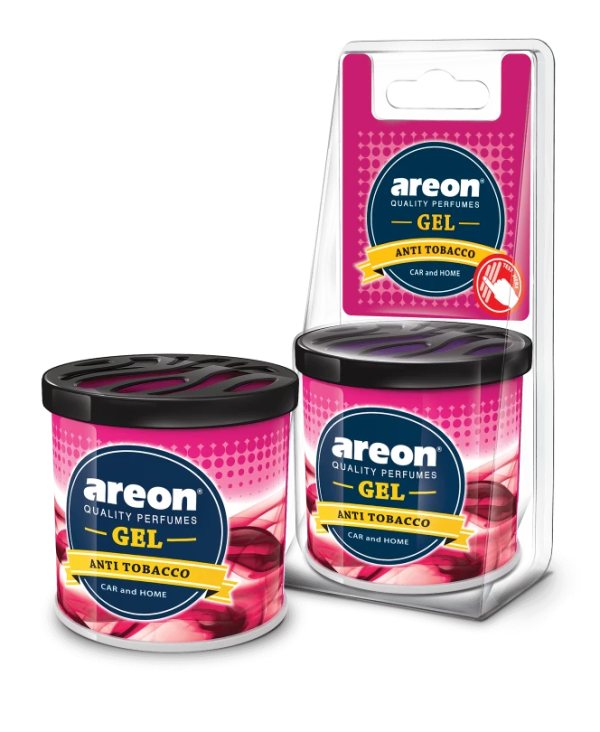 Освежитель Areon GEL CAN Blister / Anti Tobacco /блок 6шт./кор.72шт./ GCB04