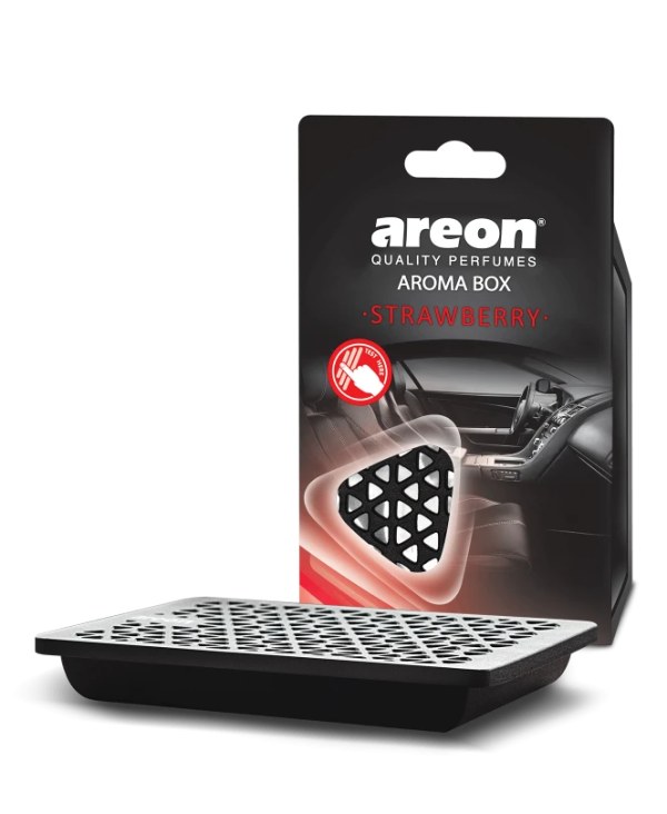 Освежитель Areon AROMA BOX / Strawberry (под сиденье) /6шт./кор.36шт./ 704-AВС-04