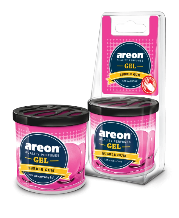 Освежитель Areon GEL CAN Blister / Bubble Gum /блок 6шт./кор.72шт./ GCB06