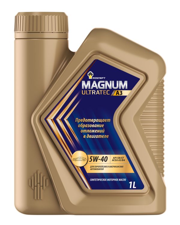 5/40 Magnum Ultratec A3 Rosneft   1л. синт. API SN/CF Масло моторное /кор.12шт./ NEW