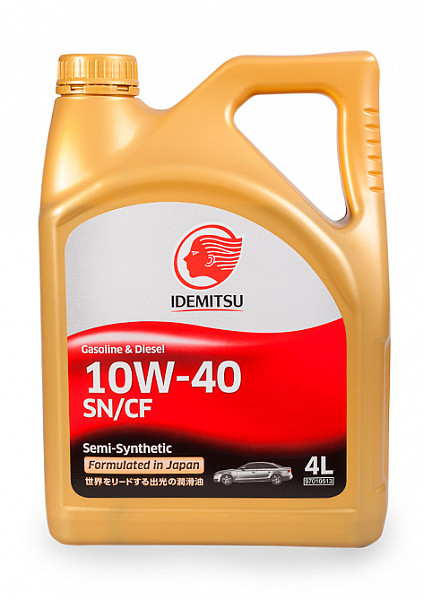 10/40 Semi-Synthetic IDEMITSU   4л. п/синт. API SN/CF Моторное масло /кор.6шт./