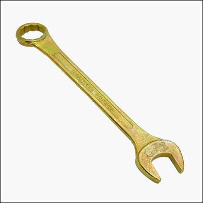 Ключ рожково-накидной 14мм желтый цинк ЕРМАК /кор.10шт./ 736-059
