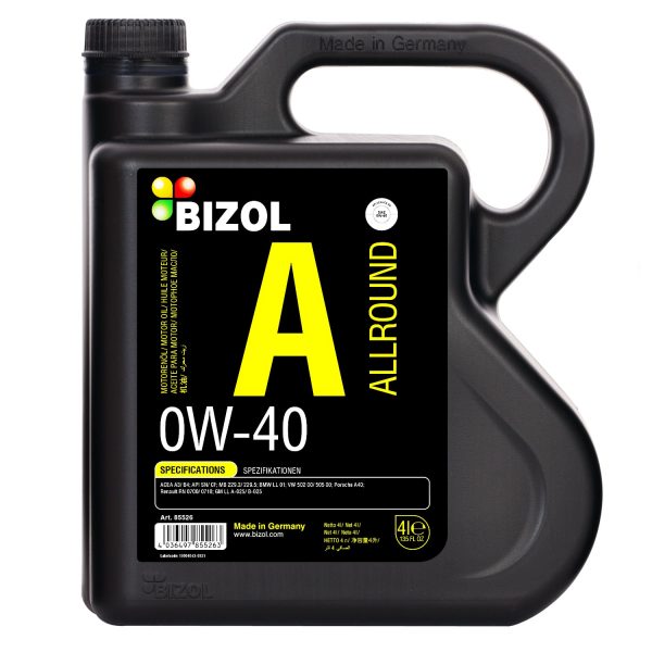 0/40 Allround BIZOL   4л. синт. API SN/CF Масло моторное /кор.4шт./ 85526