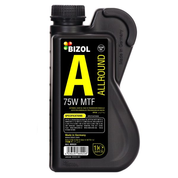 75 W Allround Gear Oil MTF BIZOL   1л. синт. API GL 4 Масло трансмиссионное /кор.12шт./ 88920