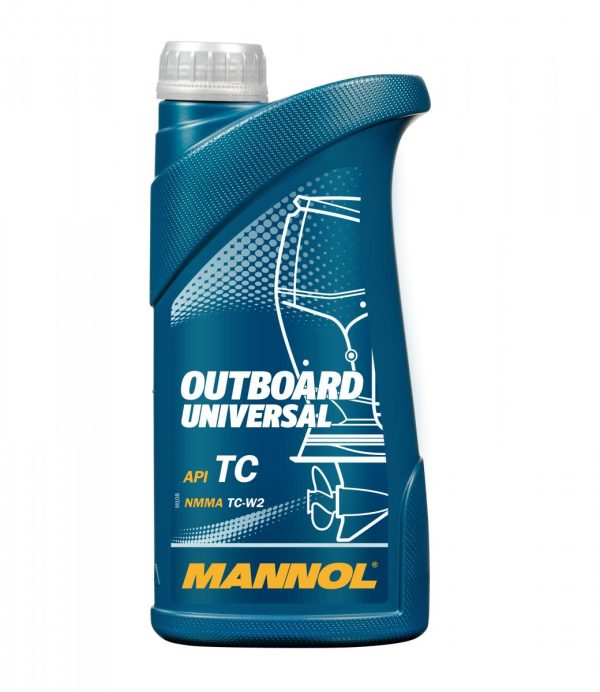 2T Outboard Universal MANNOL   1л. мин. API TC-W2 Масло моторное /кор.20шт./