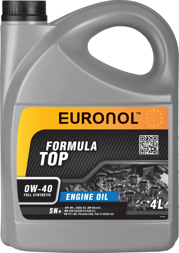 0/40 TOP FORMULA EURONOL   4л. синт. API SN+ Масло моторное