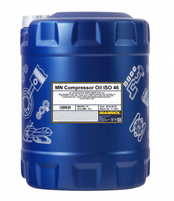 Compressor Oil ISO 46 MANNOL  10л. мин. Масло компрессорное