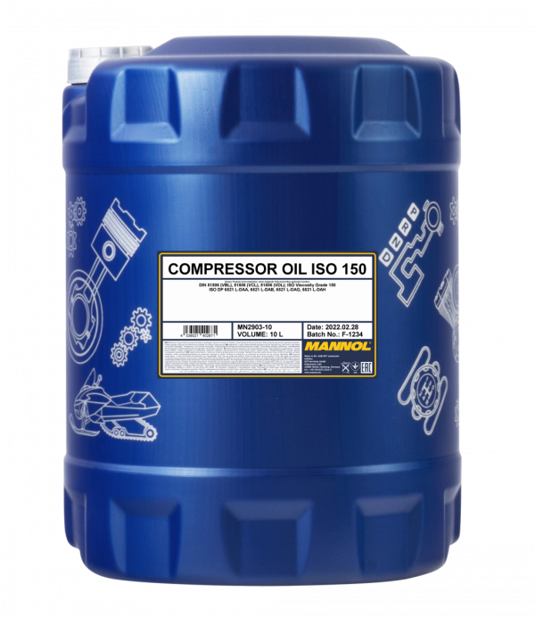 Compressor Oil ISO 150 MANNOL 10л. мин. Масло компрессорное