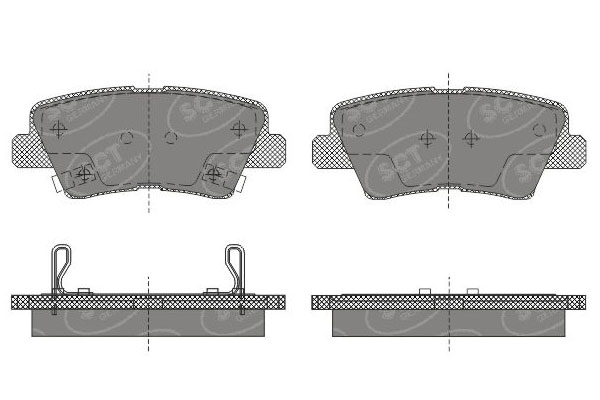 Тормозные колодки SCT SP 629 Hyundai Solaris 10- /кор.4шт./