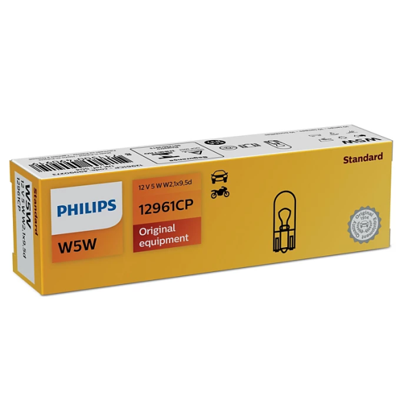 Лампа W5W Vision 12V 5W CP Philips 12961CP