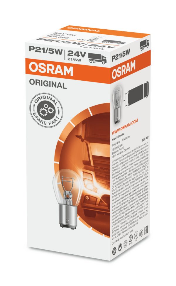 Лампа P21/5W 24V 21/5W BAY15d Original Line OSRAM 7537