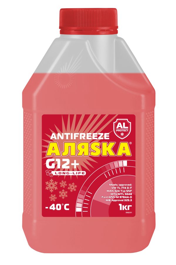 Антифриз (-40) красный G-12+ LongLife Аляска   1кг. /кор.8шт./