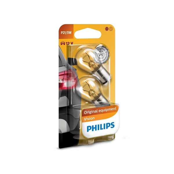 Комплект ламп 12V P21/5W BAY15d Philips 12499B2