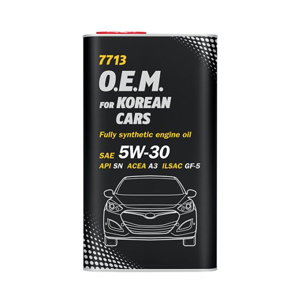 5/30 O.E.M. for Korean (замена HYUNDAI&KIA) MANNOL)  4л. синт. API SN Масло моторное /кор.4шт./ ж/б