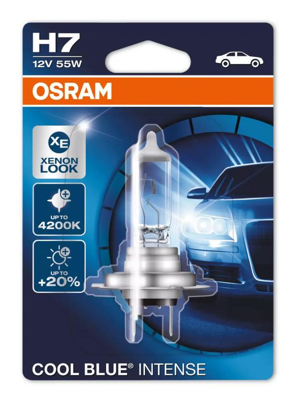 Лампа H7 12V 55W PX26d Cool Blue Intense 4200К OSRAM 64210CBI