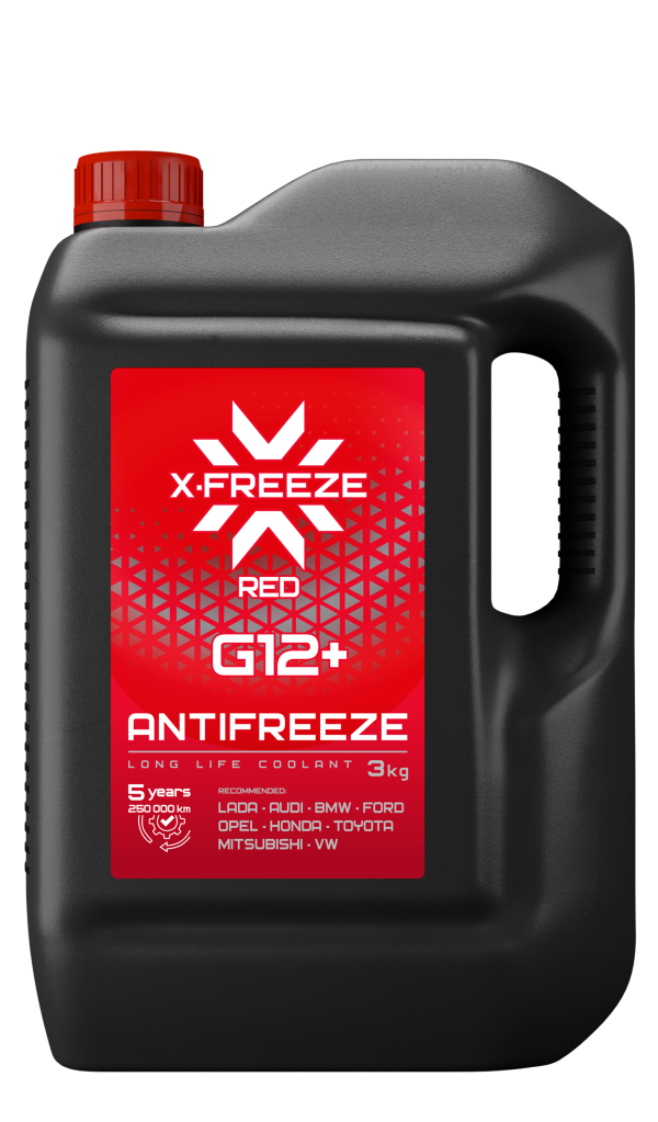 Антифриз (-40) красный G-12+ Т-С X-freeze  3кг. (г.Дзержинск) /кор.4шт./