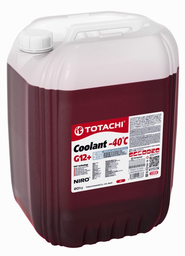 Антифриз (-40) красный G-12+ TOTACHI  NIRO  Coolant (Red)   10кг.