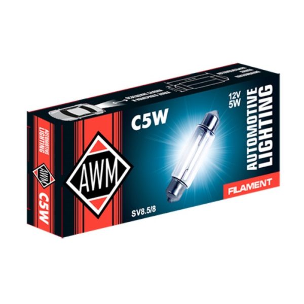 Лампа AWM C5W 12V 5W (SV8.5/8)