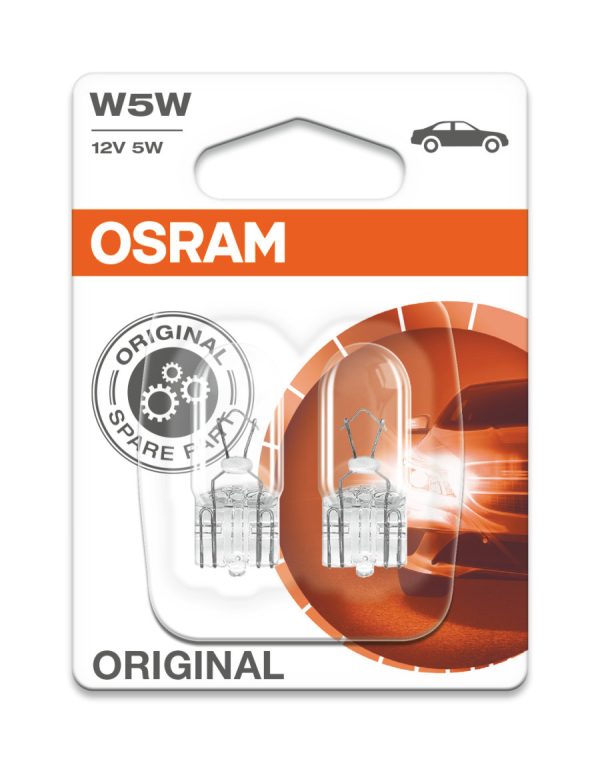 Лампа W5W 12V 5W W2.1×9.5d Original Line OSRAM 2шт. 2825-02B