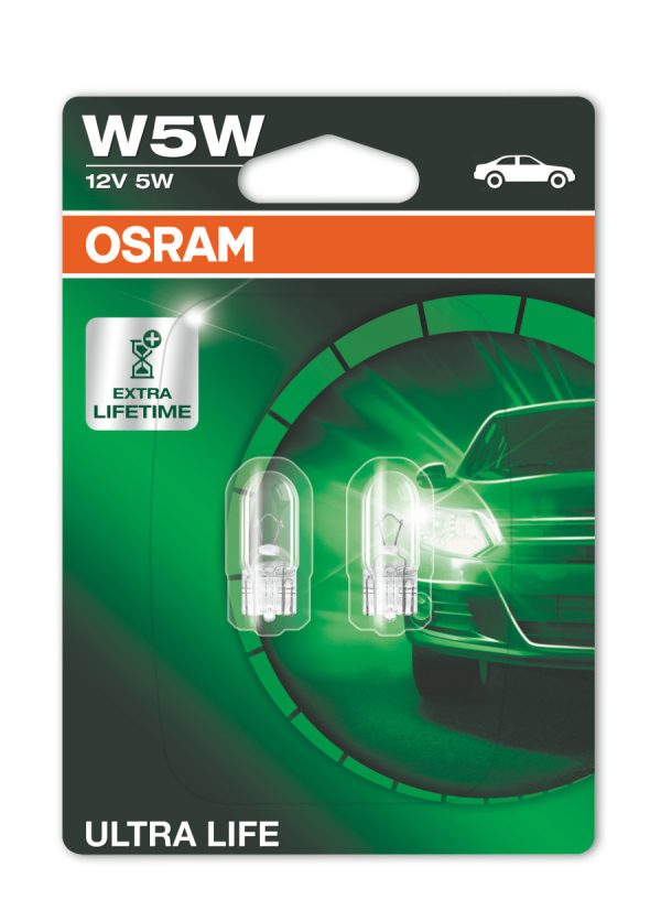 Лампа W5W 12V 5W W2.1×9.5d Ultra Life OSRAM 2825ULT