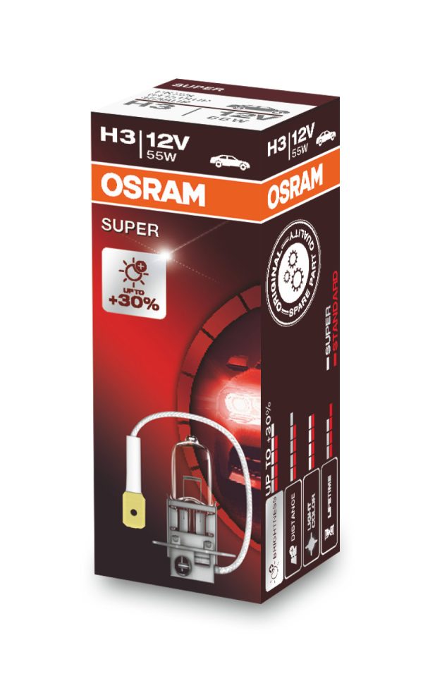 Лампа H3 12V 55W PK22s Super OSRAM 64151