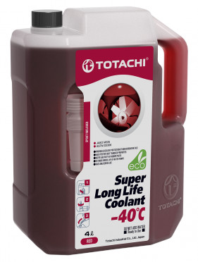 Антифриз (-40) красный TOTACHI  Super Long Life Coolant (Red)   4л. /кор.4шт./