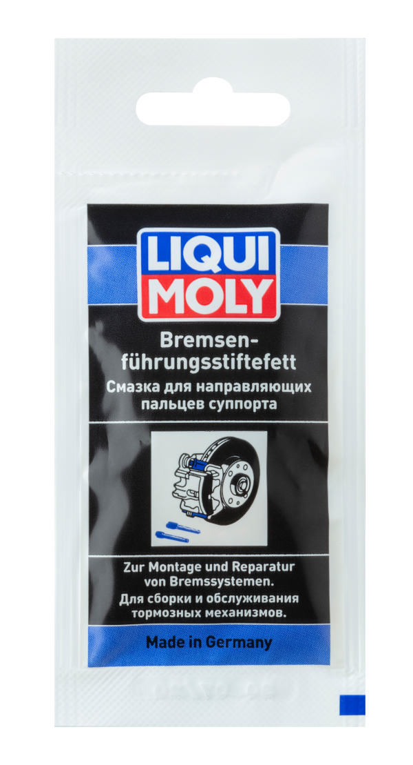 Смазка для направляющих пальцев суппорта Bremsenfuhrungsstiftefett LIQUI MOLY   0,005кг. 39022