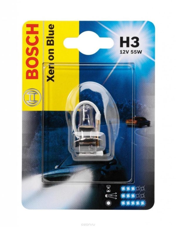 Лампа H3 12V 55W XENON BLUE  Bosch (блистер)