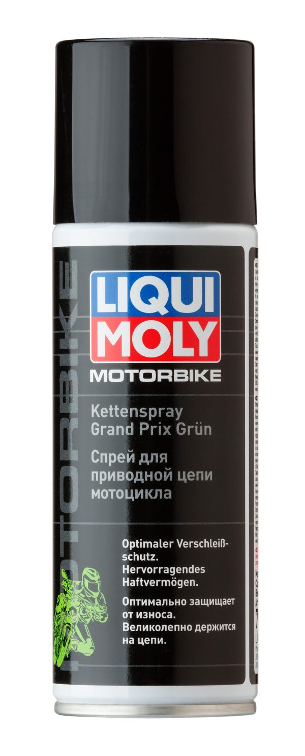 Спрей для приводной цепи мотоцикла (зеленый) LIQUI MOLY   200мл. /кор.12шт./ 7637