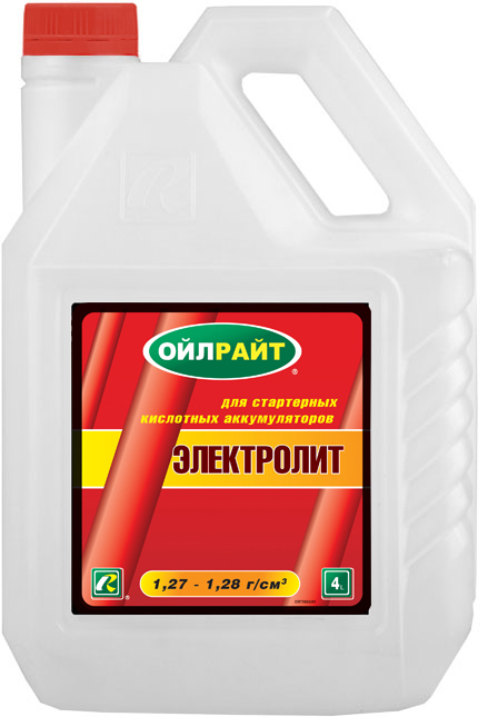 Электролит 1,28 г/см.куб OILRIGHT   4л. /кор.4шт./