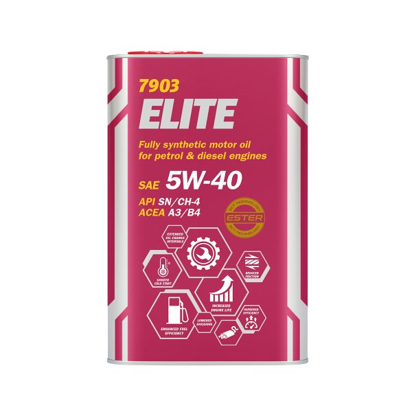 5/40 Elite MANNOL    1л. синт. API SN/CH-4 Масло моторное /кор.12шт./ ж/б