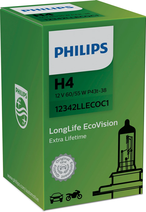 Лампа H4 Philips Longlife EcoVision 60/55