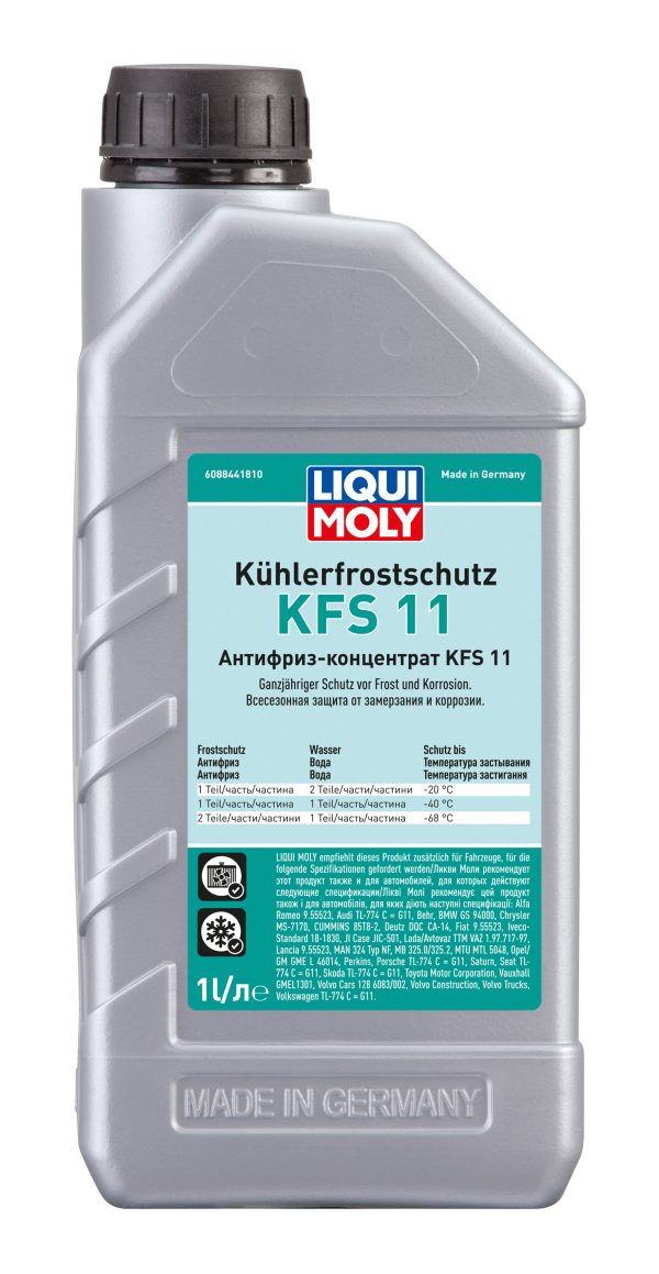 Антифриз (-50) Сине-зелёный G-11 (концентрат) LIQUI MOLY Kuhlerfrostschutz KFS   1л. /кор.12шт./