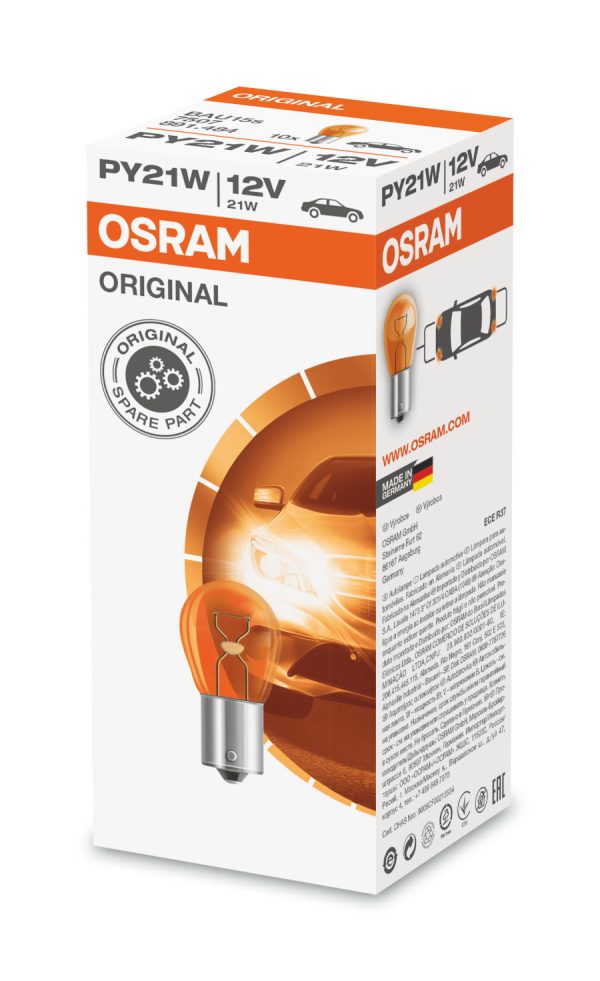 Лампа PY21W 12V 21W BAU15s  Original Line OSRAM 7507