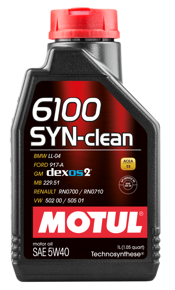 5/40 6100 Syn-Clean MOTUL   1л. синт. API SN Масло моторное /кор.12шт./ ранее 5/40 6100 Synergie+