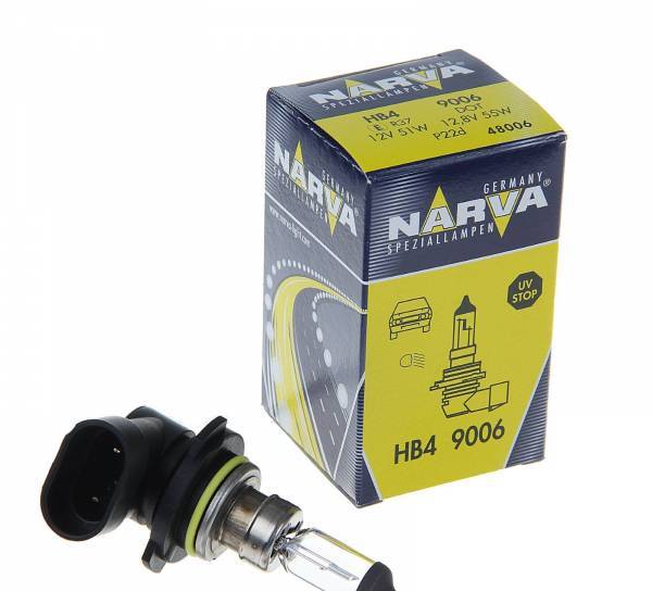 Лампа HB4 9006 12V, 55W, P22d Range Power +50% NARVA 48086