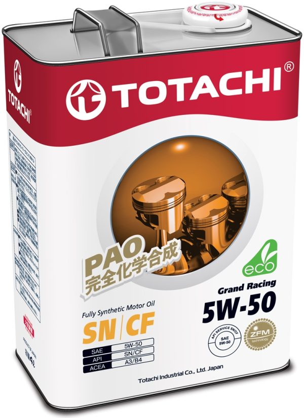 5/50 Grand Racing TOTACHI   4л. синт. API SN/CF Масло моторное /кор.6шт./