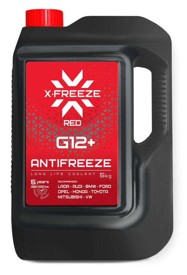 Антифриз (-40) красный G-12+ Т-С X-freeze  5кг. (г.Дзержинск) /кор.4шт./