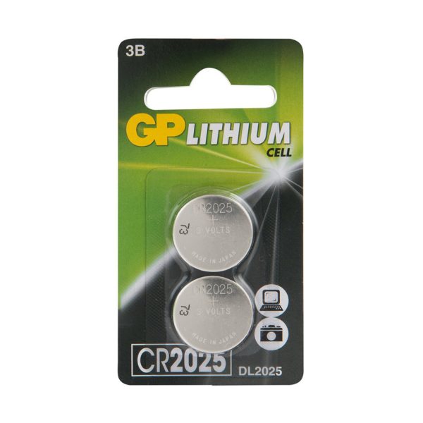 Элемент питания (литиевая дисковая батарейка) GP Lithium CR2025-2CRU2 (2шт в уп.)