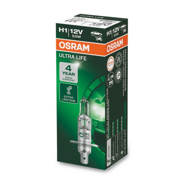 Лампа H1 12V 55W P14.5s Ultra Life OSRAM 64150ULT