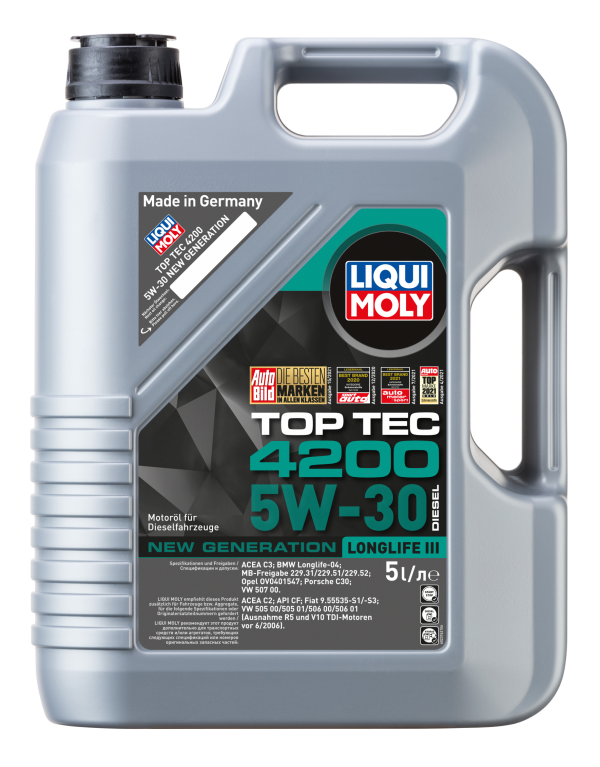 5/30 Top Tec 4200 Diesel New Generation LIQUI MOLY   5л. синт. API CF Моторное масло /кор.4шт./