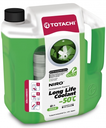 Антифриз (-50) зеленый TOTACHI NIRO LLC (Green)   2л. /кор.10шт./